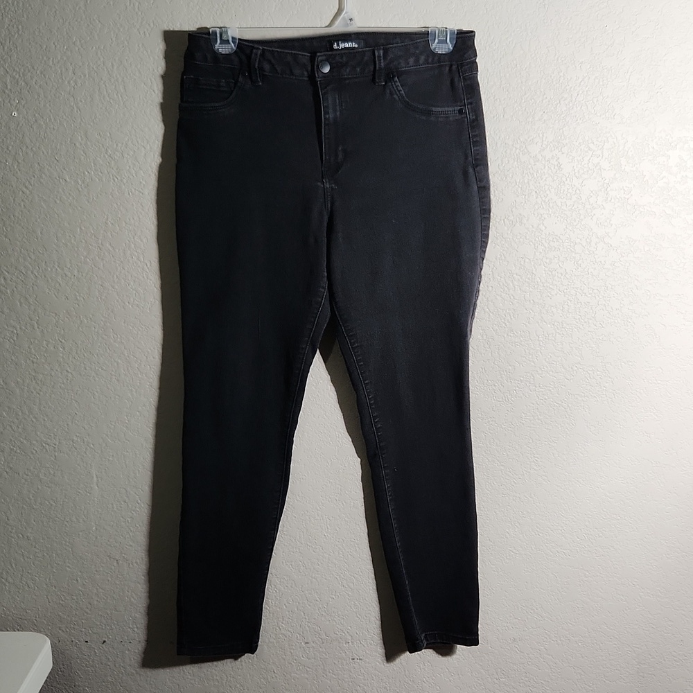 D Jeans Womens Size 14 Black Stretch Flaws Dempeling at booty crotch area see